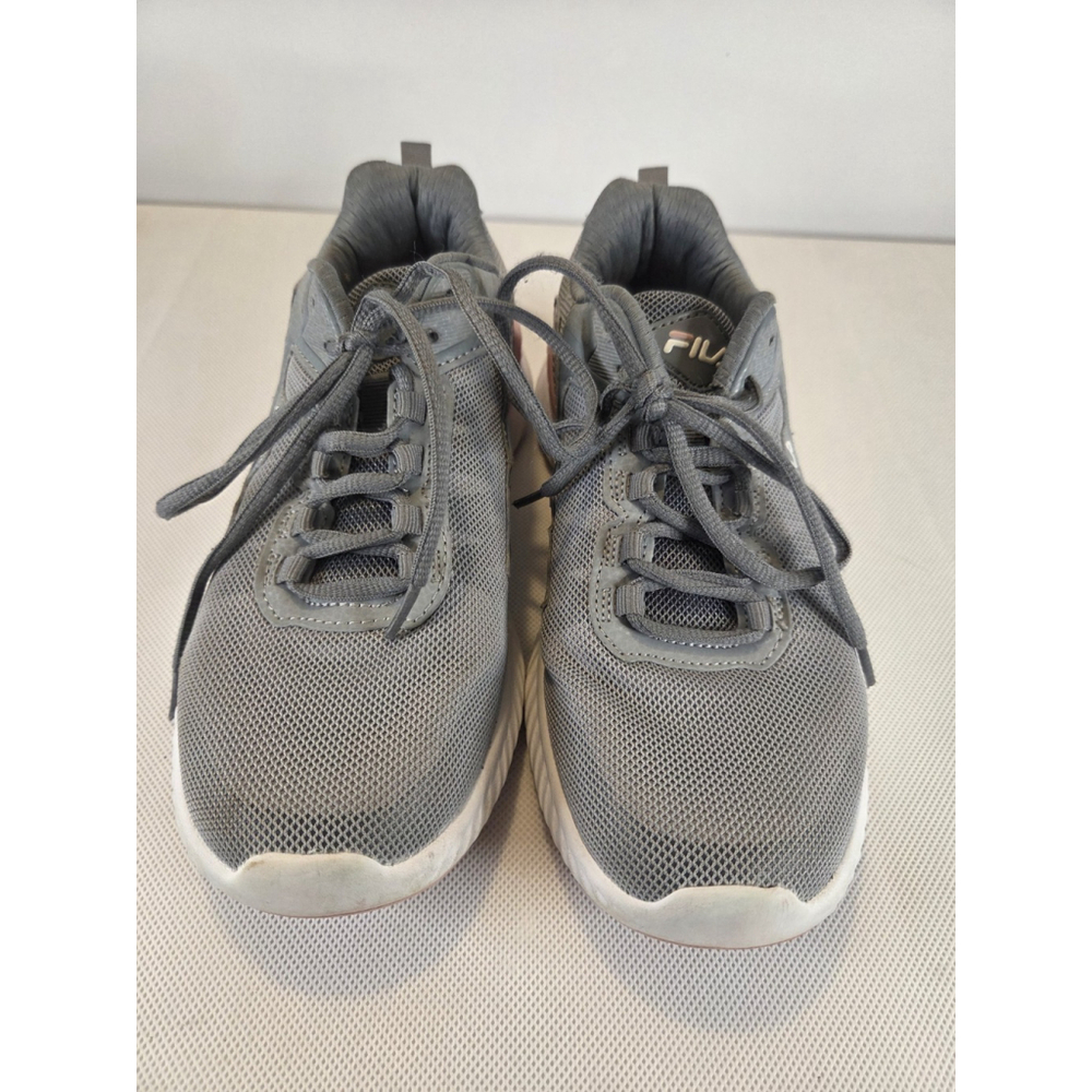 Fila Shoes Women Size 8 5rm01578-262 Gray Lace Up Sneakers Pre-Owned